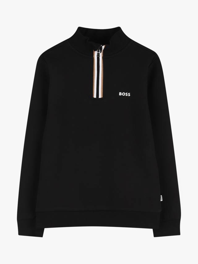 

Детский свитер с молнией BOSS из хлопковой смеси HUGO BOSS, Black