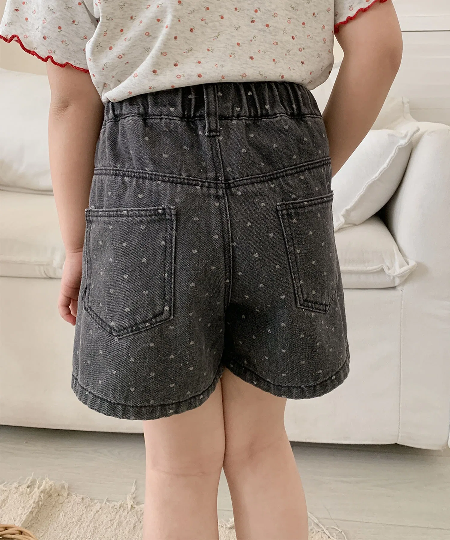 【aimoha-KIDS-】Детские джинсовые шорты в горошек — фото 3