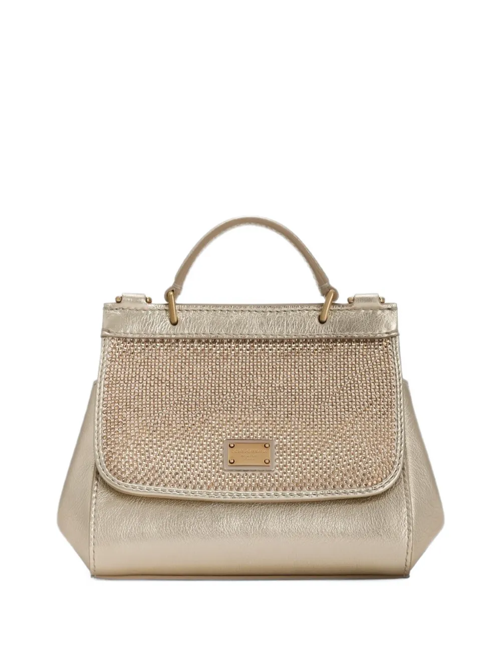 

Сумка-тоут sicily с кристаллами Dolce & Gabbana Kids, золотистый