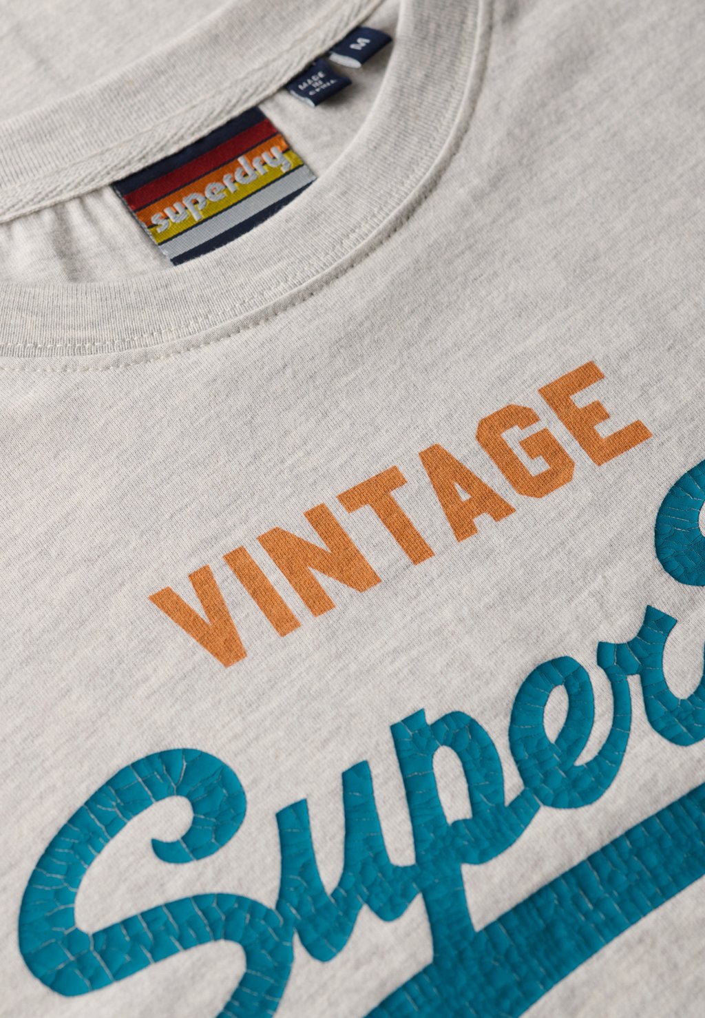 Футболка с принтом Superdry, светло-серый — фото 4
