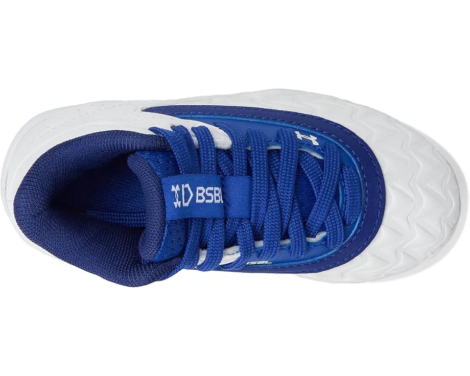Кроссовки Under Armour Kids Leadoff Mid RM Jr. 3.0 (Toddler/Little Kid/Big Kid), Royal/White/Royal — фото 2