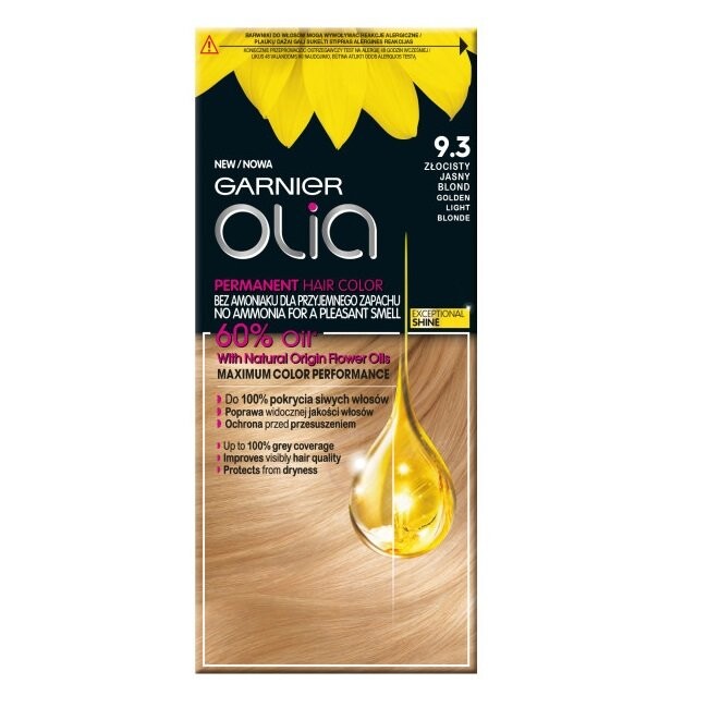 

Garnier, Оля, Краска для волос 9.3 Золотой Светлый Блондин