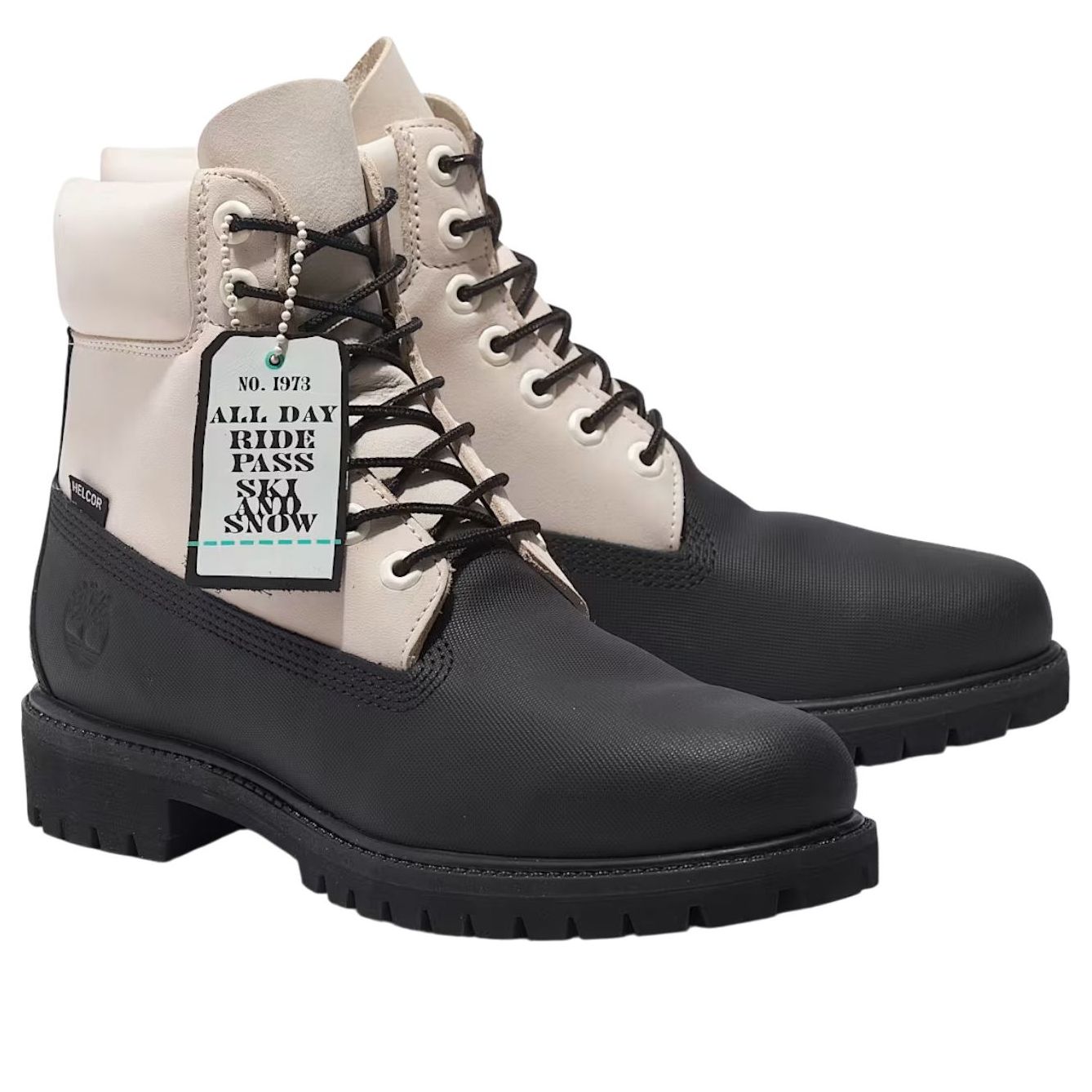 Ботинки Timberland 6 Inch Ski School Premium Waterproof Boot 'Black Helcor Leather White' — фото 3
