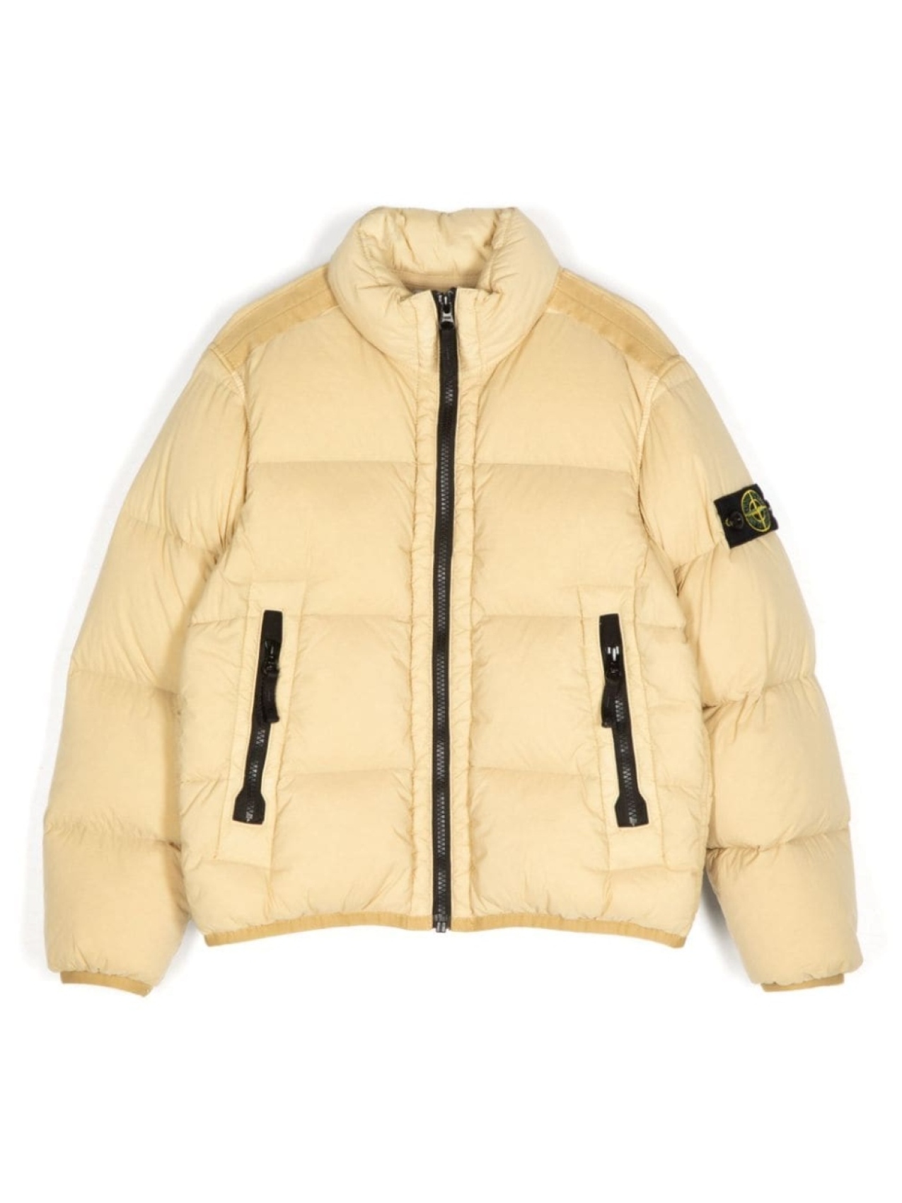 

Stone Island Junior пуховик с нашивкой Compass, желтый