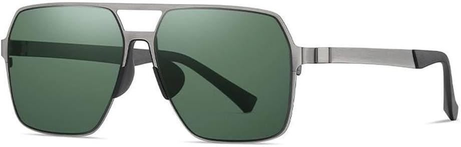 

Мужские солнцезащитные очки UV400, классические, цветные, с металлической оправой, для вождения, путешествий, велоспорта, женские очки с козырьком HVTVTLA, Gun G15 Green