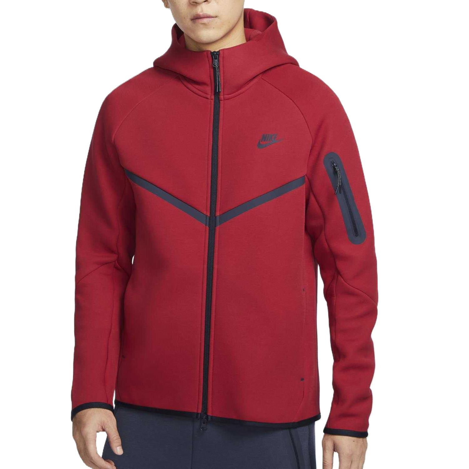 Виндраннер худи мужское красное черное Nike, красный/черный — фото 3