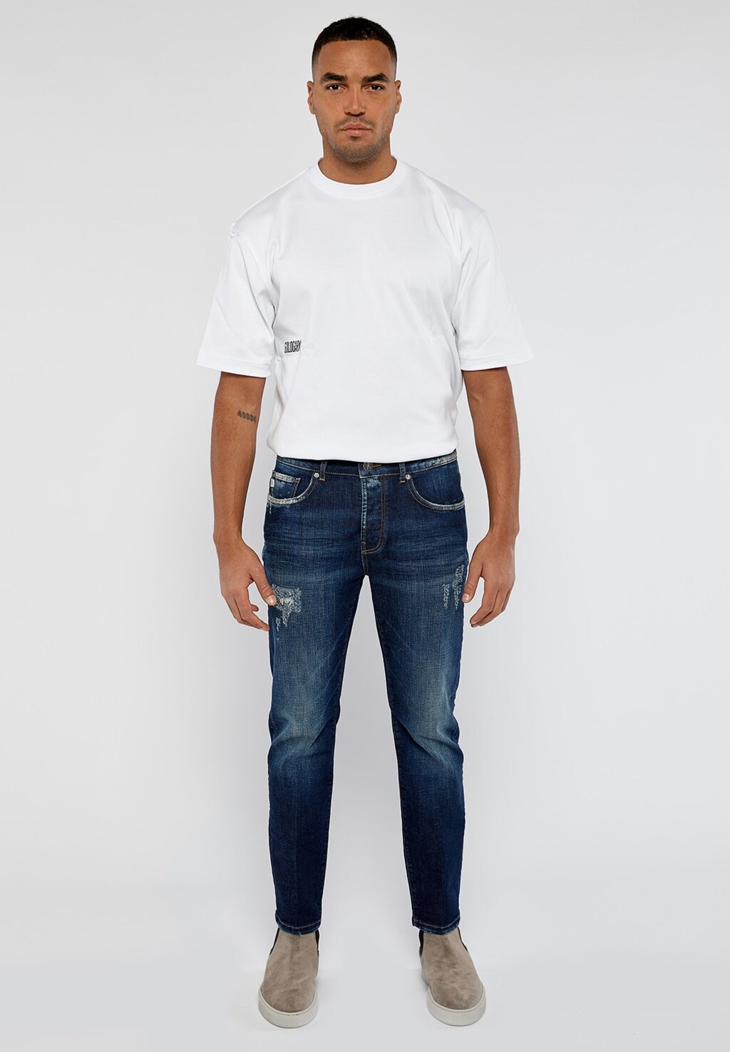 

Джинсы зауженного кроя Goldgarn, цвет dark blue denim