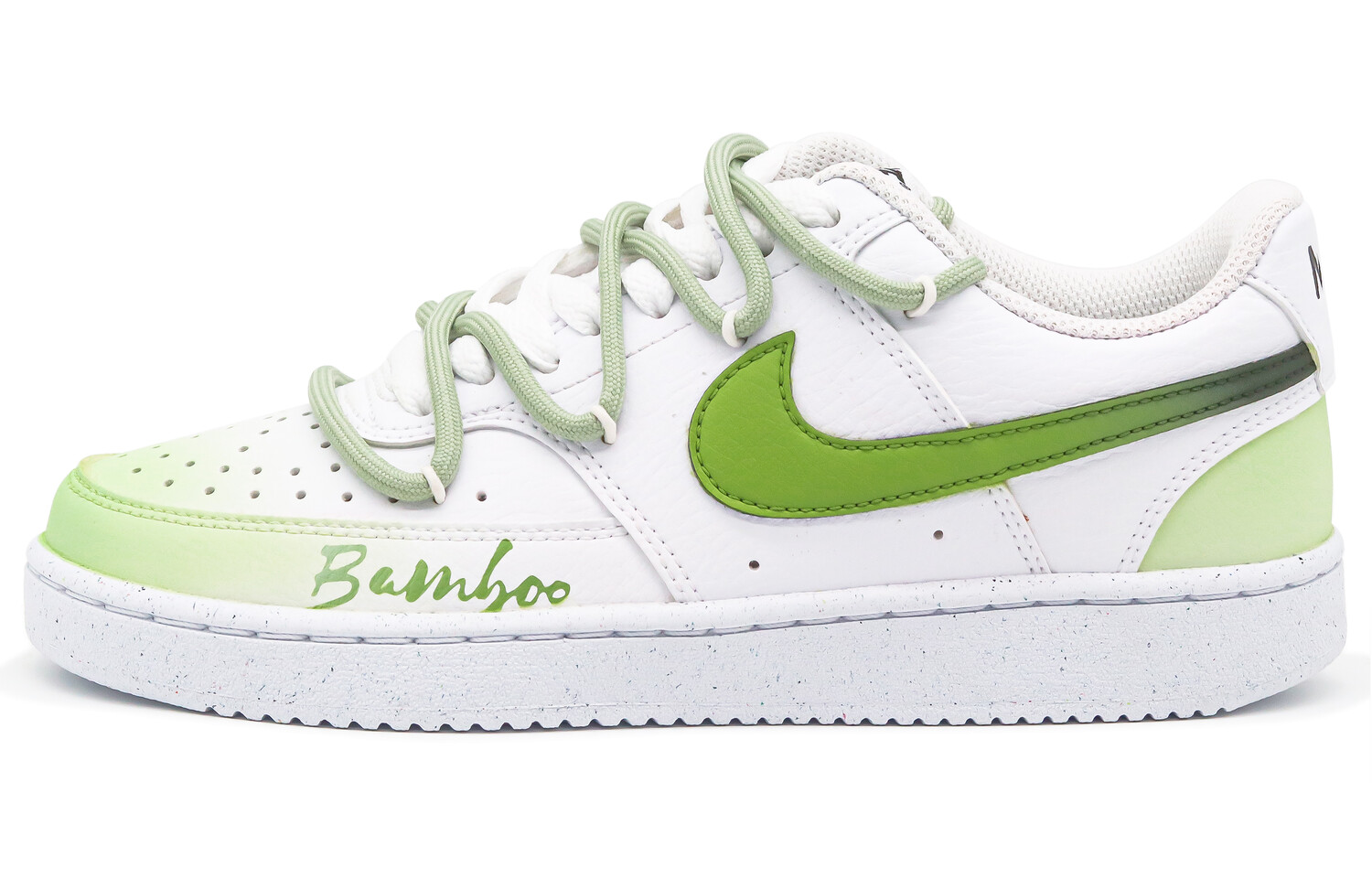 

Кроссовки Nike Court Vision 1 Skateboarding Shoes Women's Low-top White/green, зеленый