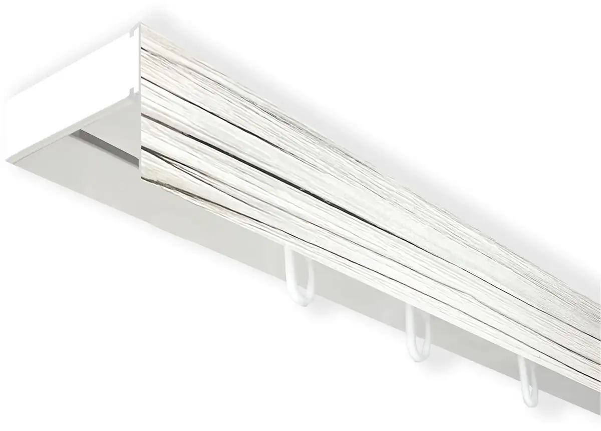 

SN DECO GROUP Карниз для штор "Карниз SH с крышкой", 1 направляющая, фиксированный размер 400 см, белый/пепельный