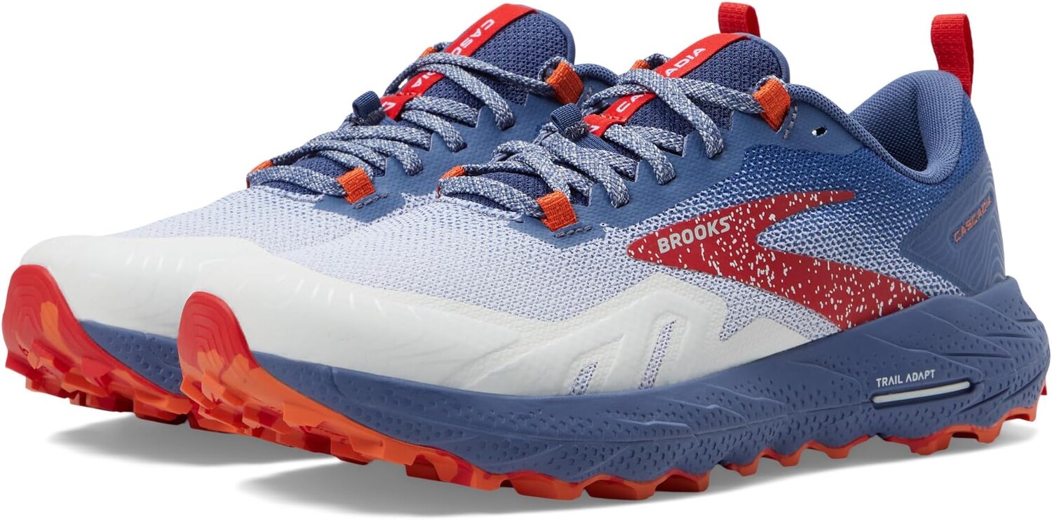 

Кроссовки Brooks Cascadia 17, цвет White/Navy/Bittersweet