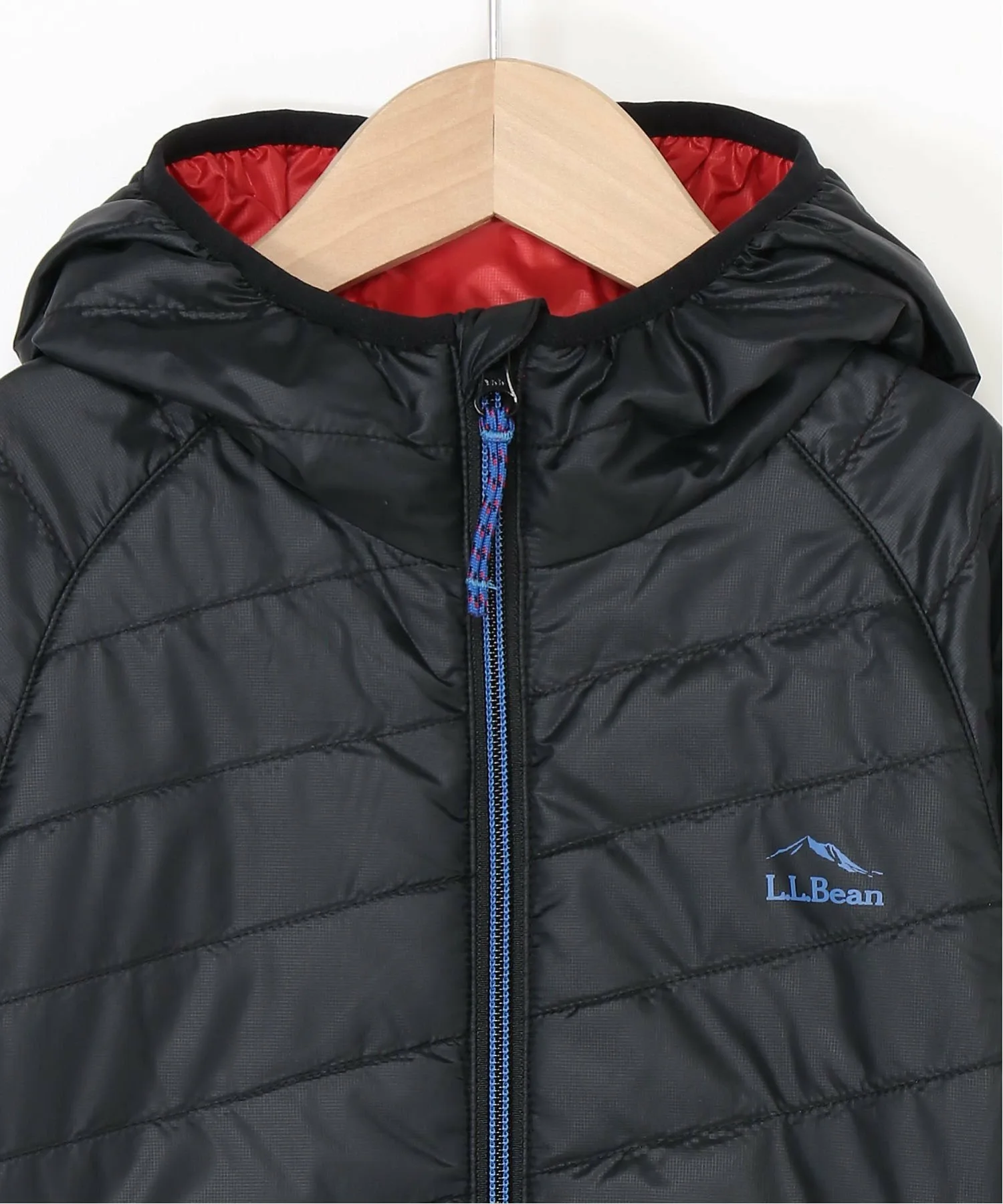 Детская куртка с капюшоном PrimaLoft Packaway (для детей постарше) L.L.Bean, Black — фото 4