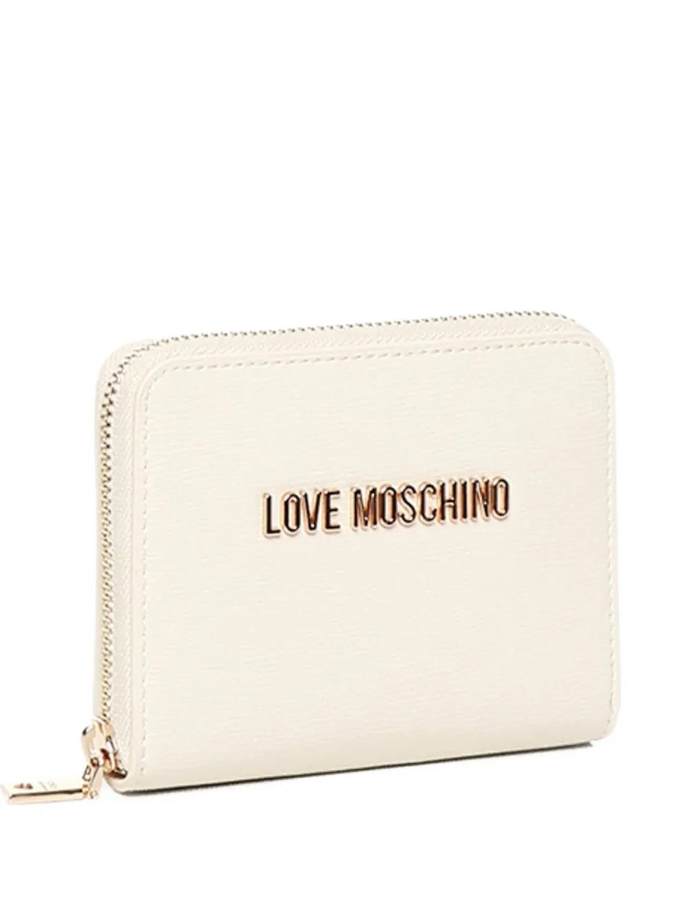 

Кошелек с круговой молнией и логотипом Love Moschino, белый