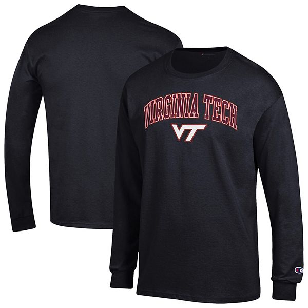 

Мужская черная футболка с длинным рукавом Virginia Tech Hokies Arch Over Logo Champion