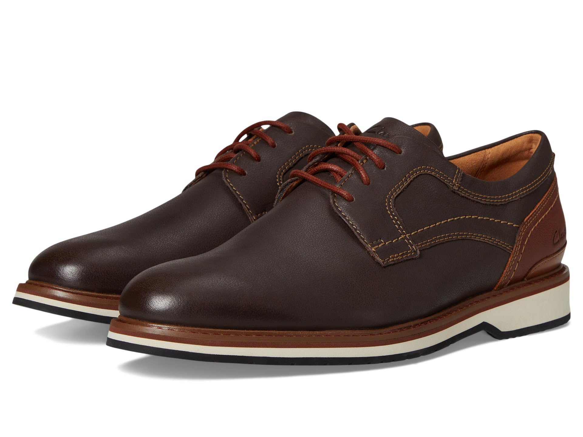 

Оксфорды Clarks Monahan Plain, Brown Leather