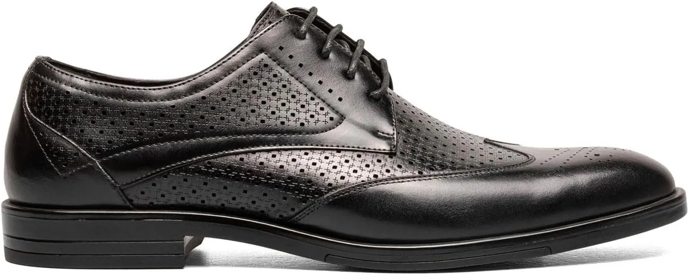 Мужские оксфорды Stacy Adams Asher Wingtip Lace, Black — фото 3