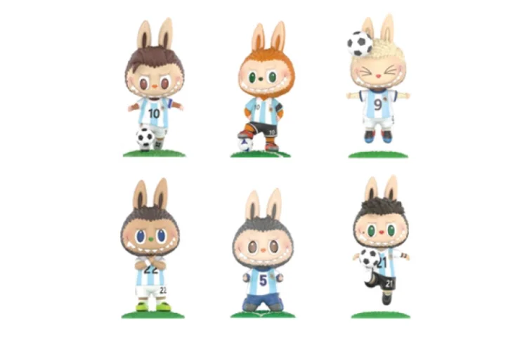 

Сюрприз-бокс с фигуркой Pop Mart Labubu The Monsters Argentina National Team, 15 см, 2 случайных фигурки