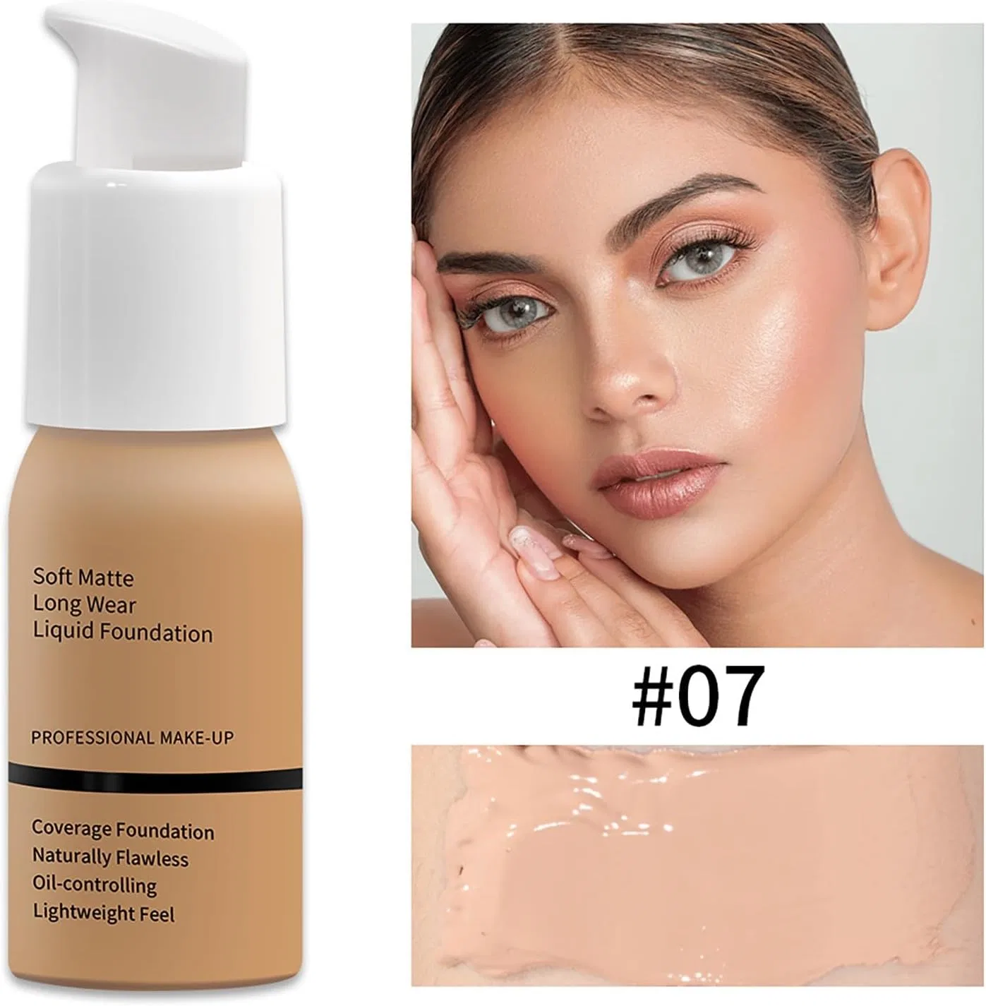 Пудра Foundation Multi-Color Concealer Natural Makeup, Comfortable Long Lasting, Lightweight, Full Coverage, Гипоаллергенная, Водостойкая, Корейский стиль — фото 3