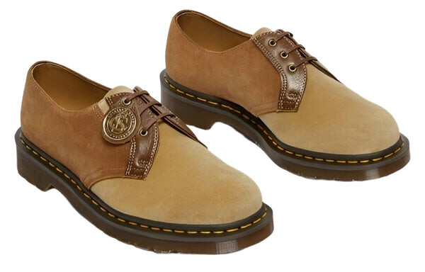 Тапочки 1461 made in england suede oxford leather shoes 'brown' Dr. Martens, коричневый — фото 3