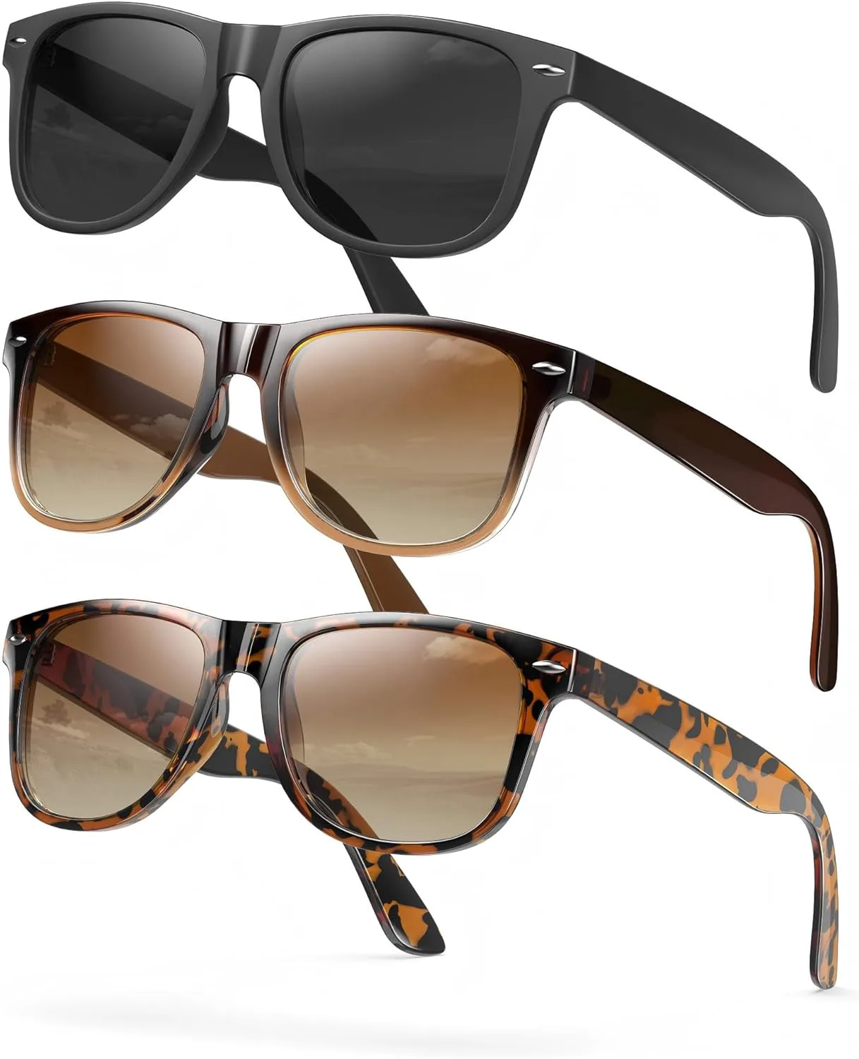 

Женские поляризованные солнцезащитные очки: модные поляризованные солнцезащитные очки с защитой UV400 QALLY, B01-black + Gradient Brown + Tortoiseshell/Gradient Brown