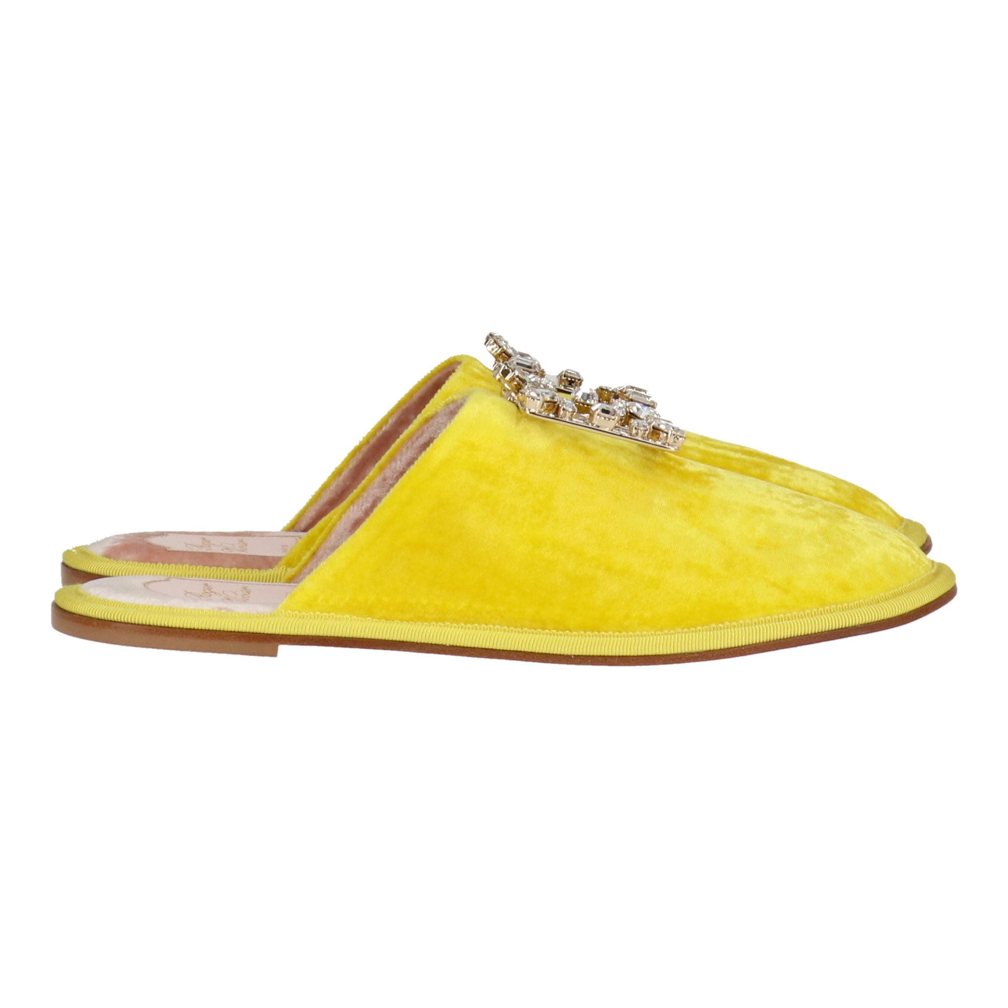 Женские туфли Roger Vivier без задника желтого цвета — фото 2