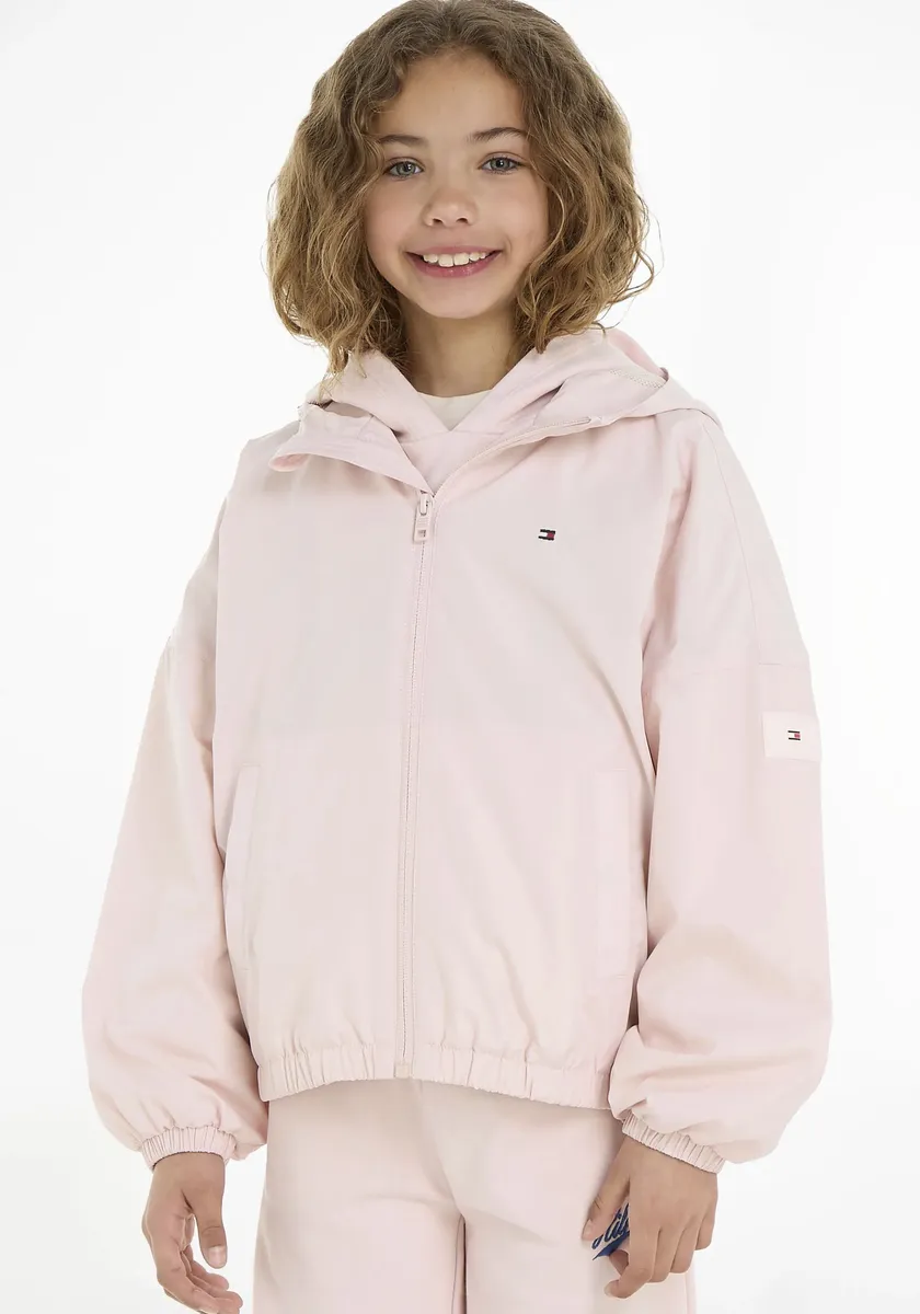 

Ветровка Tommy Hilfiger "ESSENTIAL LW JACKET", с капюшоном, с вышивкой логотипа, розовый