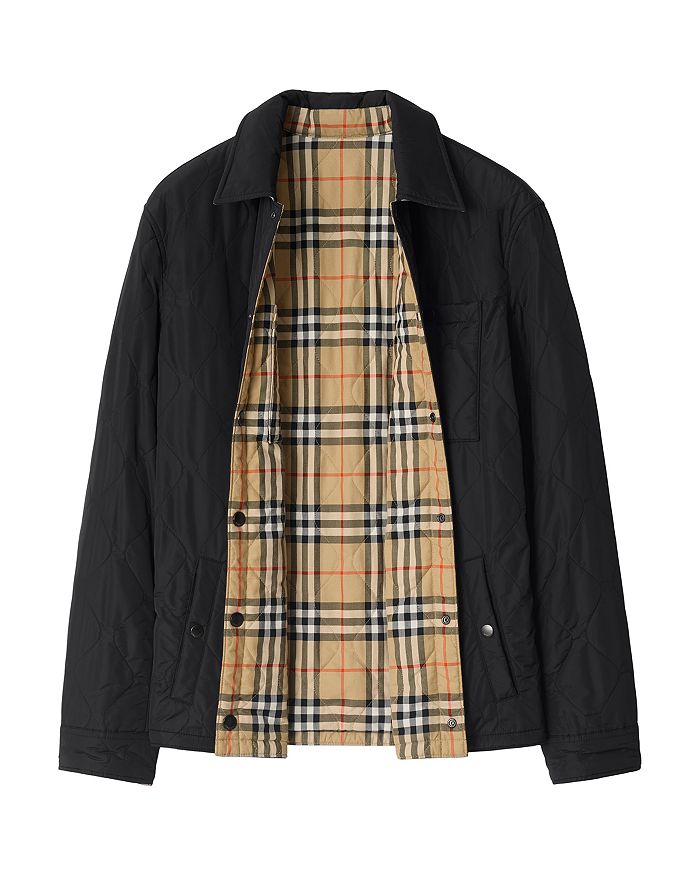 Рубашка-куртка Burberry Brighton, двусторонняя стеганая, черный — фото 2