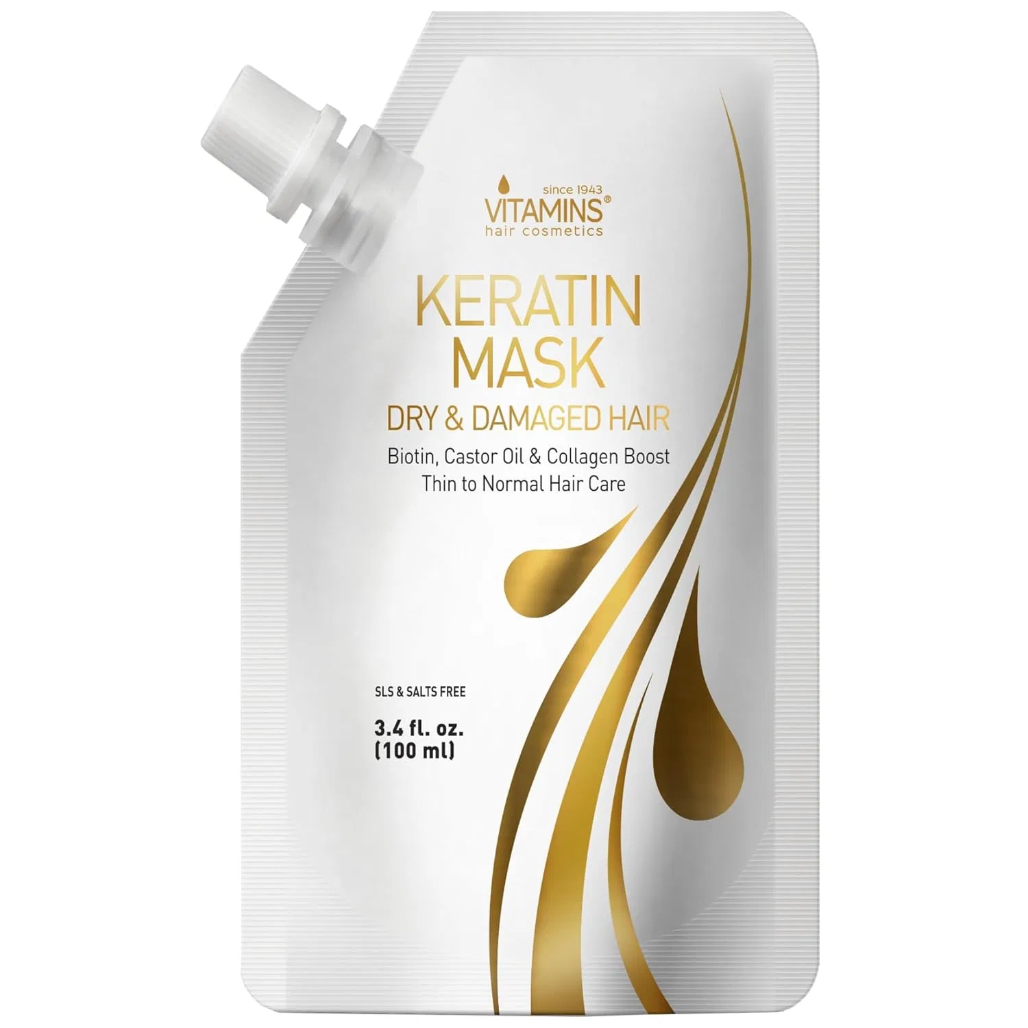 Восстанавливающая кератиновая маска для волос от Vitamins Hair Mask Vitamins Hair Cosmetics