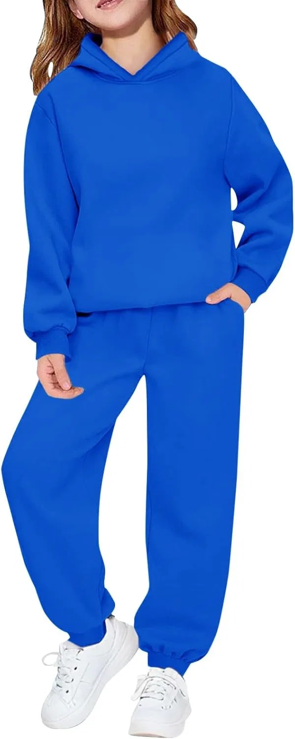 Спортивный костюм из флиса, худи и джоггеры, Generic, Blue