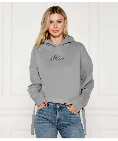 

Толстовка c_eblousa2 Cropped fit Boss Orange, серый