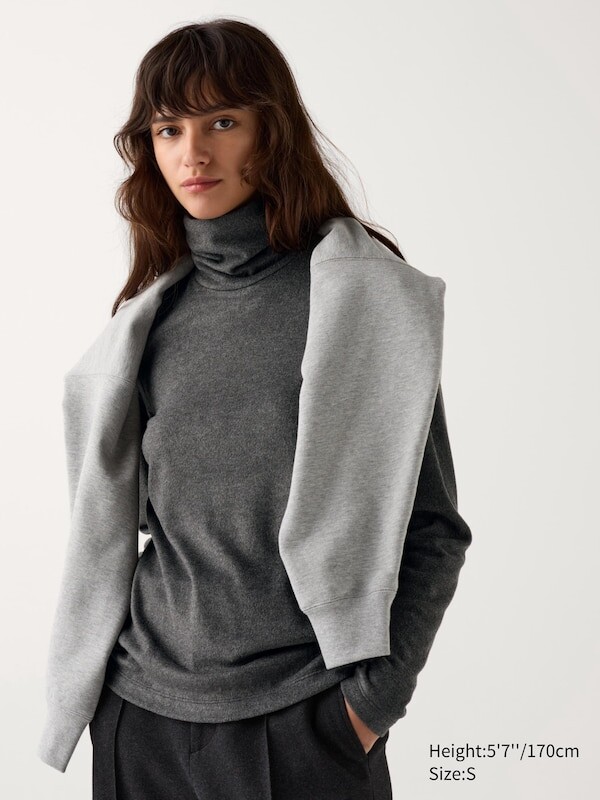 

ДУбль Водолазка из флиса heattech Uniqlo, серый