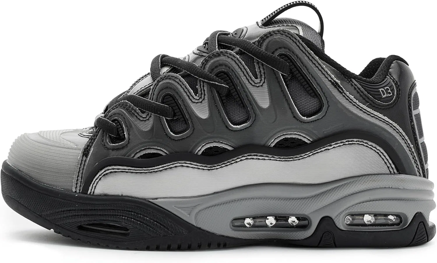 Кроссовки мужские Osiris D3 2001, цвет Silver/Black/Holo — фото 4