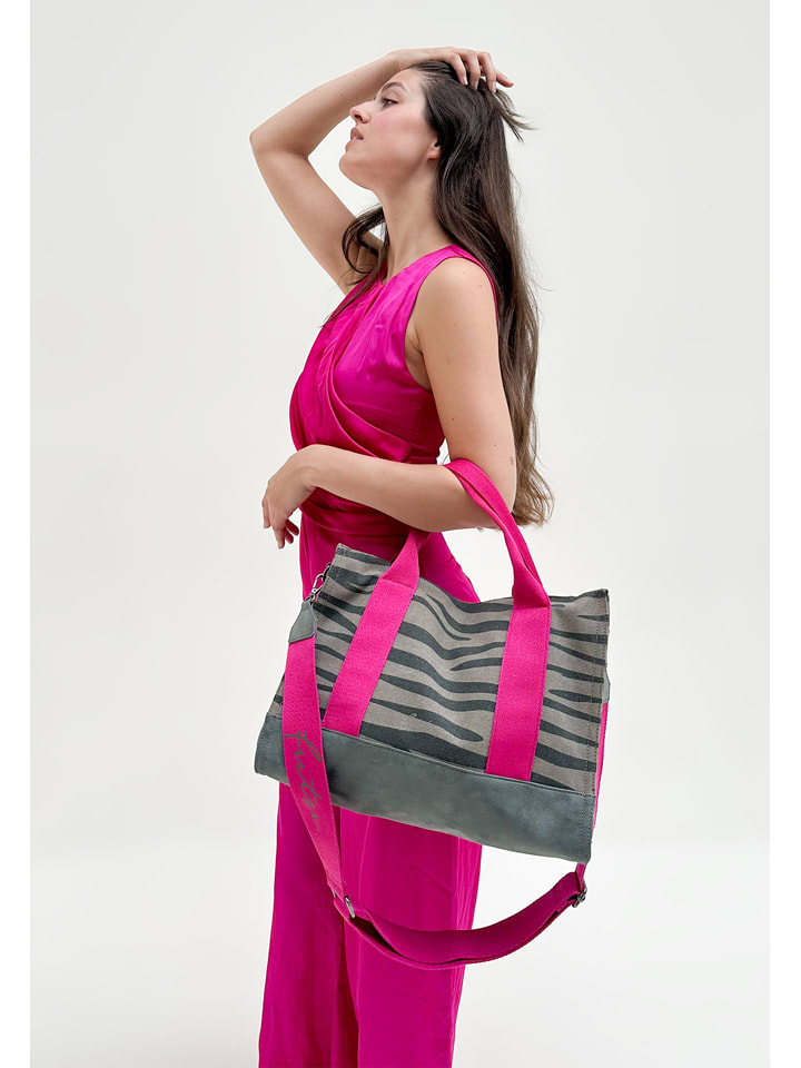 

Fritzi aus Preußen Сумка-шоппер серо-розового цвета - (Ш)40 x (В)29,5 x (Г)14 см