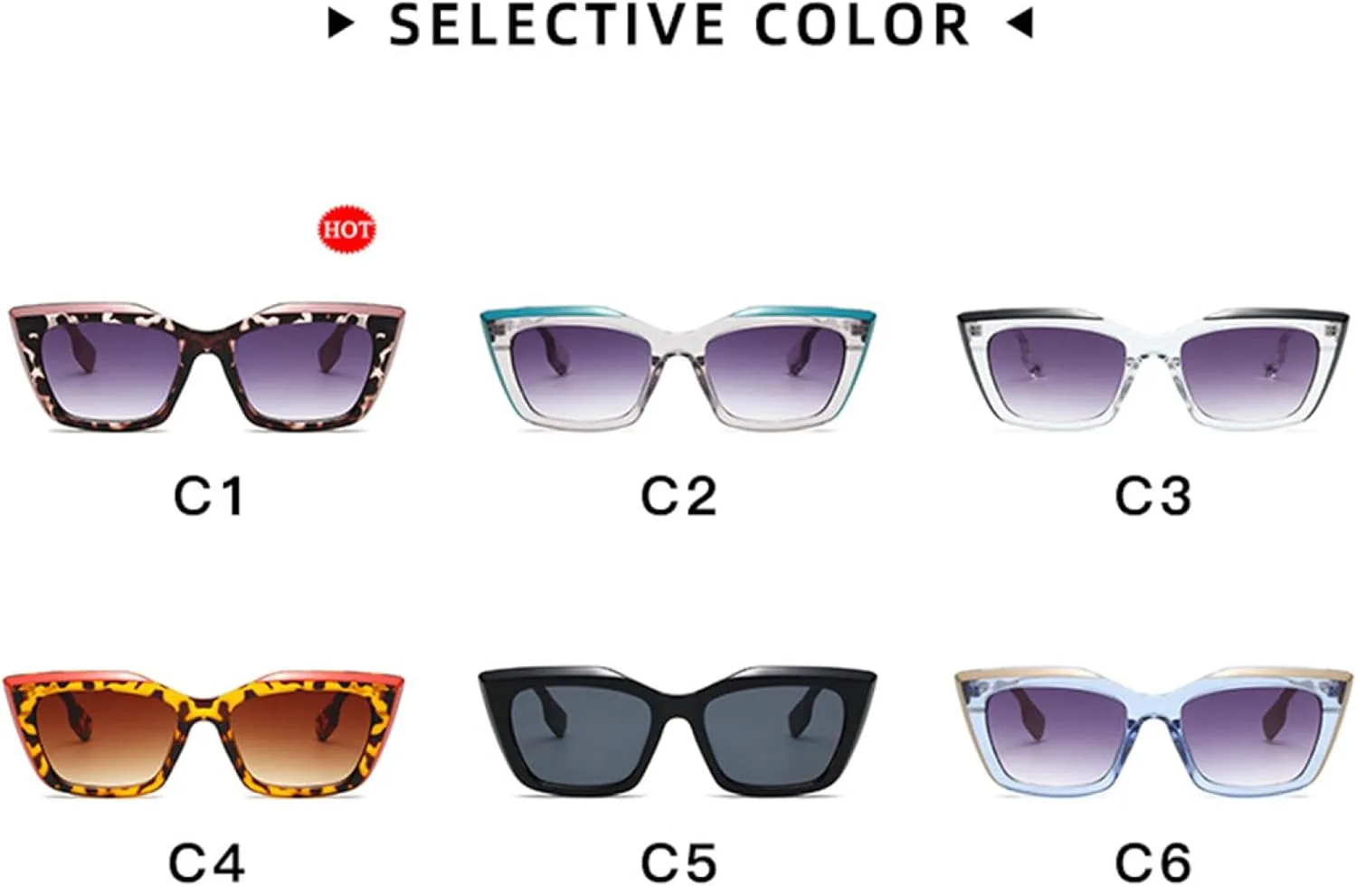 

Ретро-солнцезащитные очки «кошачий глаз» класса люкс для женщин и мужчин, модные, для активного отдыха, с защитой от УФ-излучения UV400 TOIPASTN, Leopard Brown