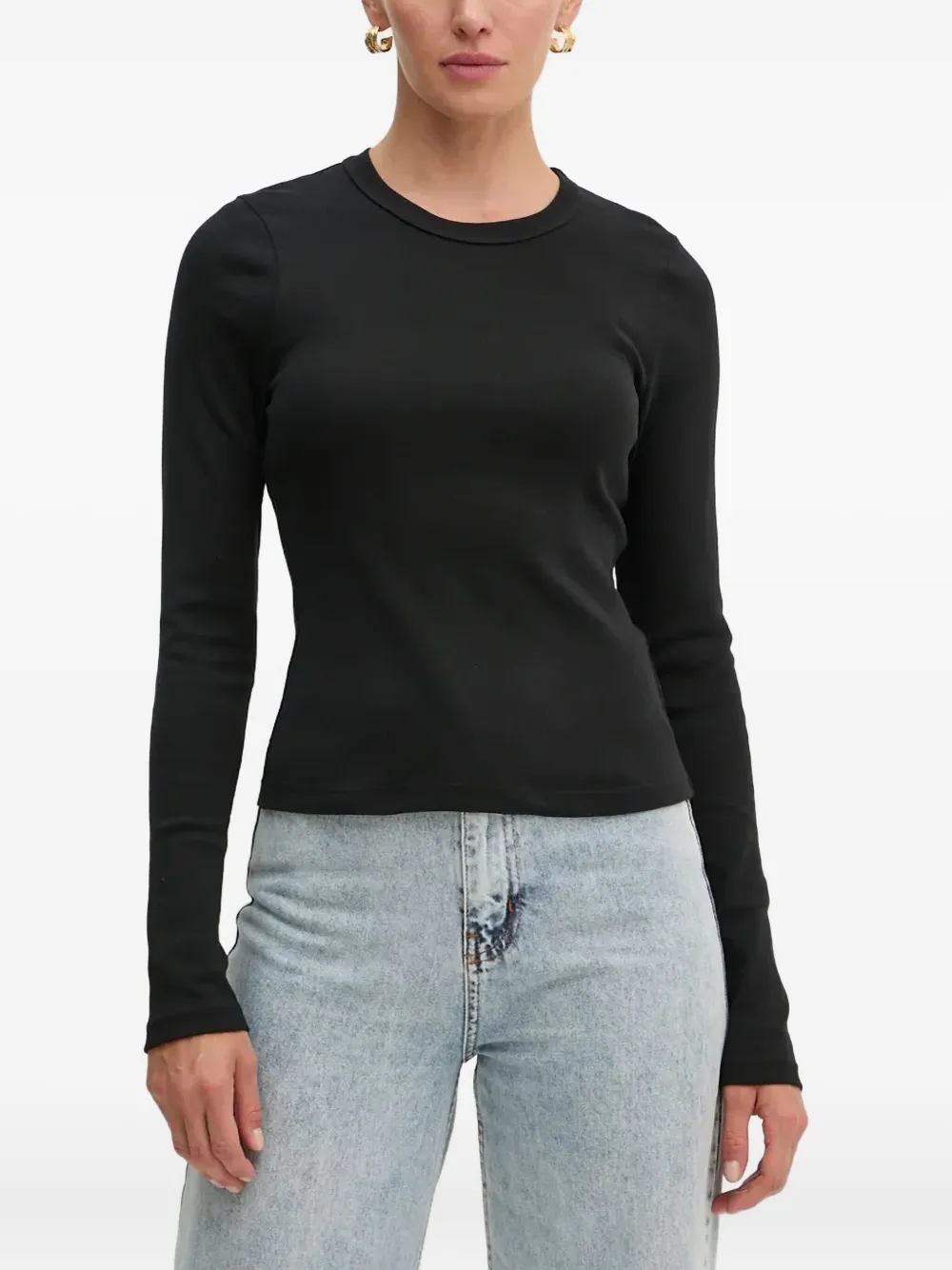 

Рифленая футболка с длинными рукавами A.L.C., черный