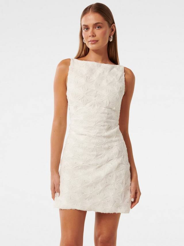 

Мини-платье Finlay с цветочным принтом и текстурой Forever New, Cream