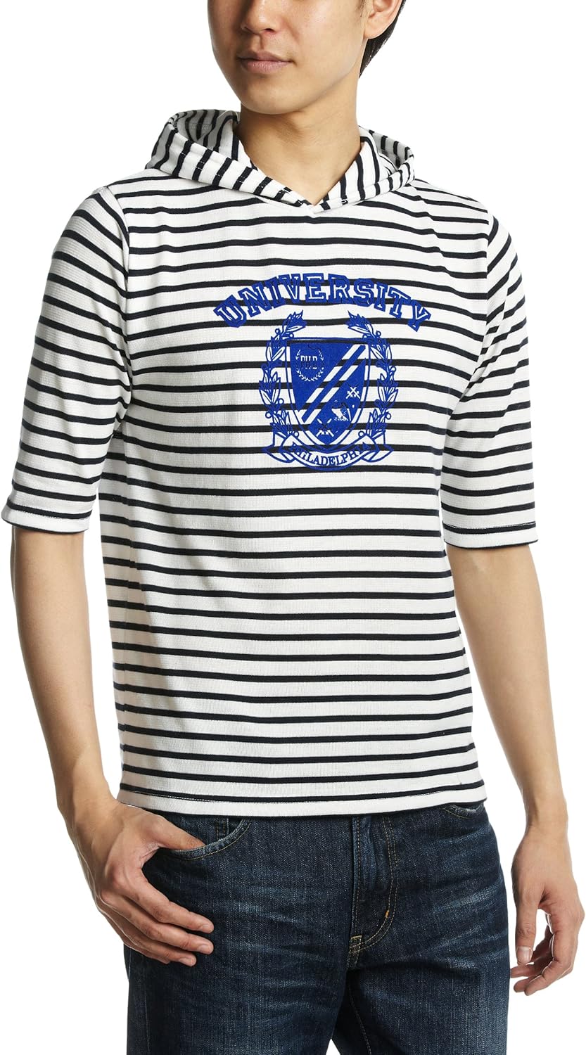 

PINC PONC толстовка с капюшоном в полоску с узором в стиле колледжа, рукав 5/4 Pincponc, кремовый