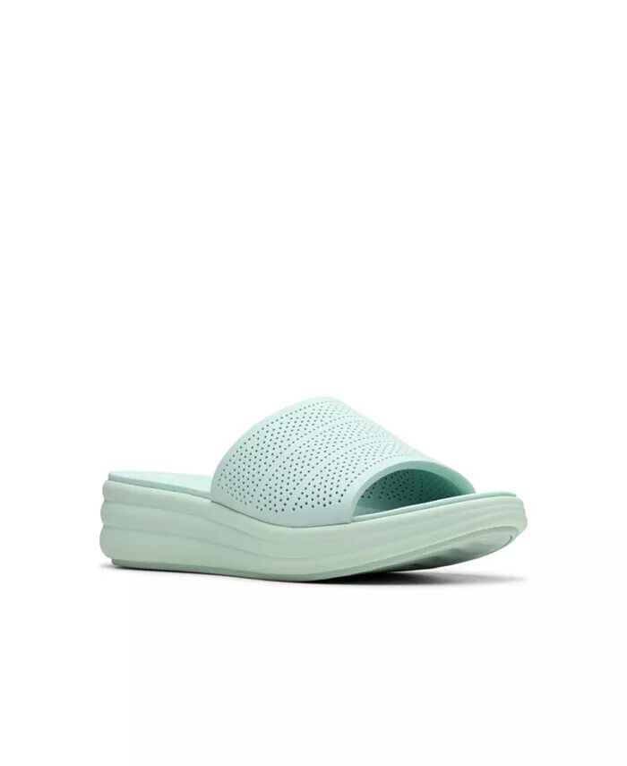 Женские сандалии на плоской подошве Cloudsteppers Drift Twist Slip-On Clarks, зеленый