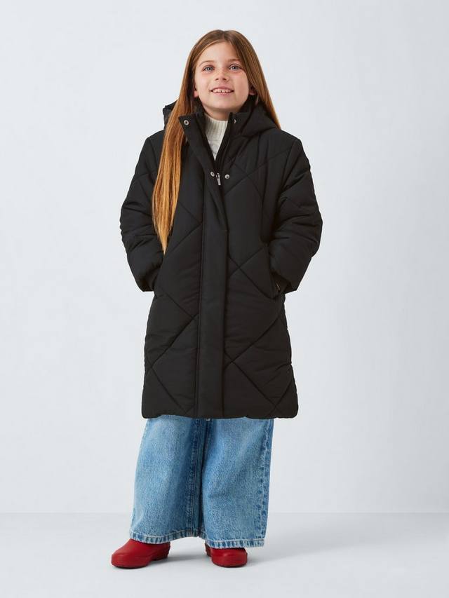 

Детское стёганое пальто Diamond John Lewis, Black