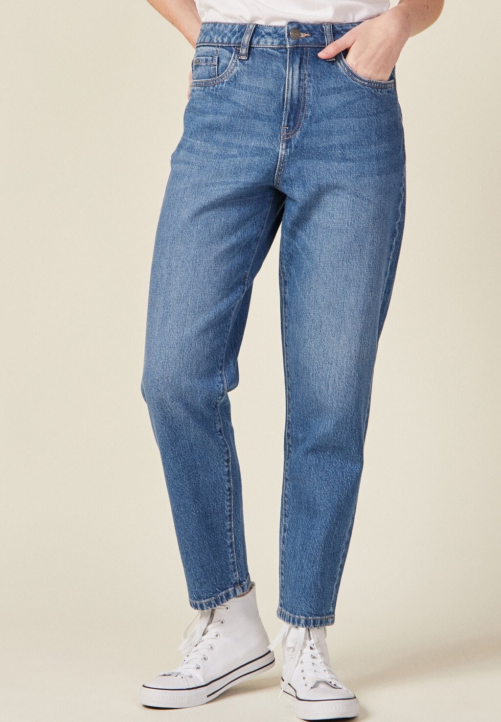 

Джинсы прямые MOM-7/8 BONOBO Jeans, каменно-синий деним