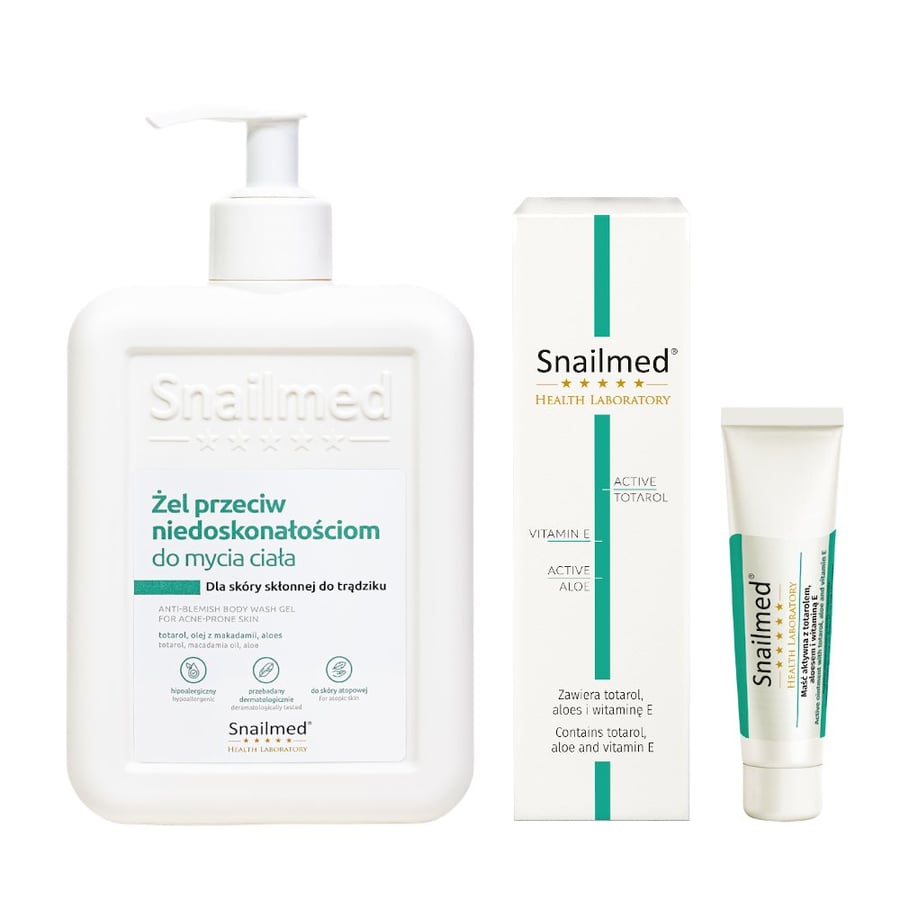 

Гель для лица Snailmed Anti-Imperfection 300 мл + Мазь Totarol and Aloe Care 15 мл