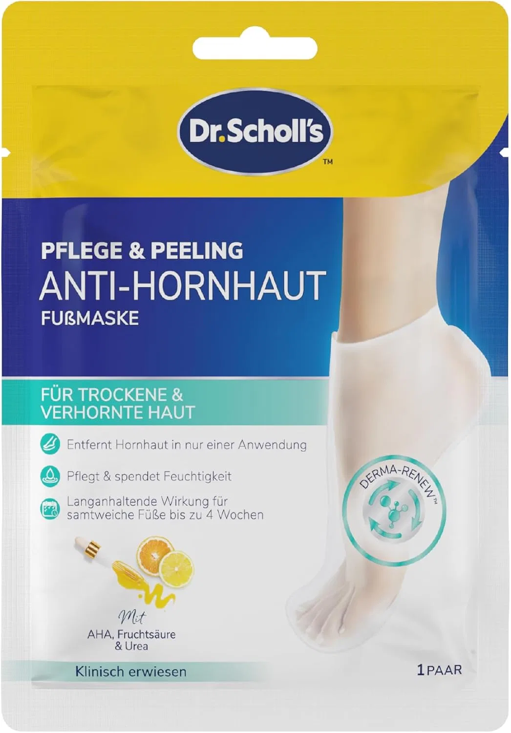 Интенсивная отшелушивающая маска для ног Dr. Scholl's, 1 пара Dr. Scholl'S
