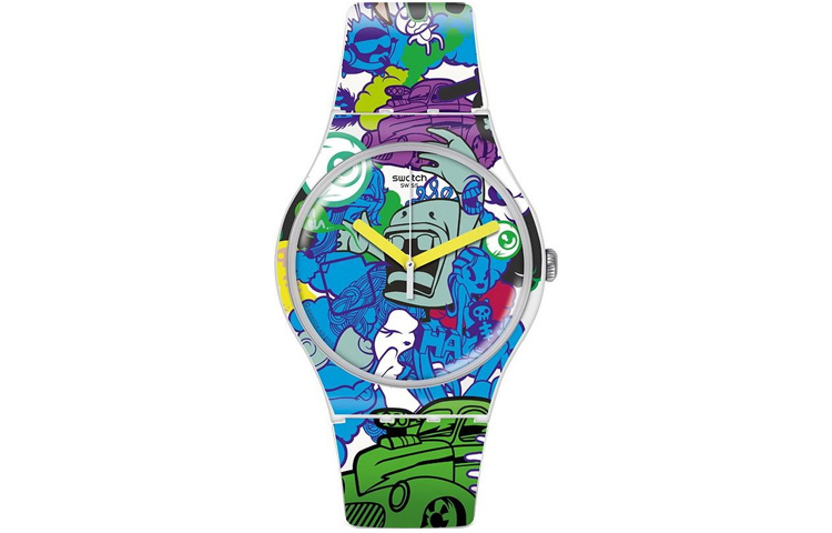 

Мужские часы 47.4 мм синие SUOW133 SWATCH
