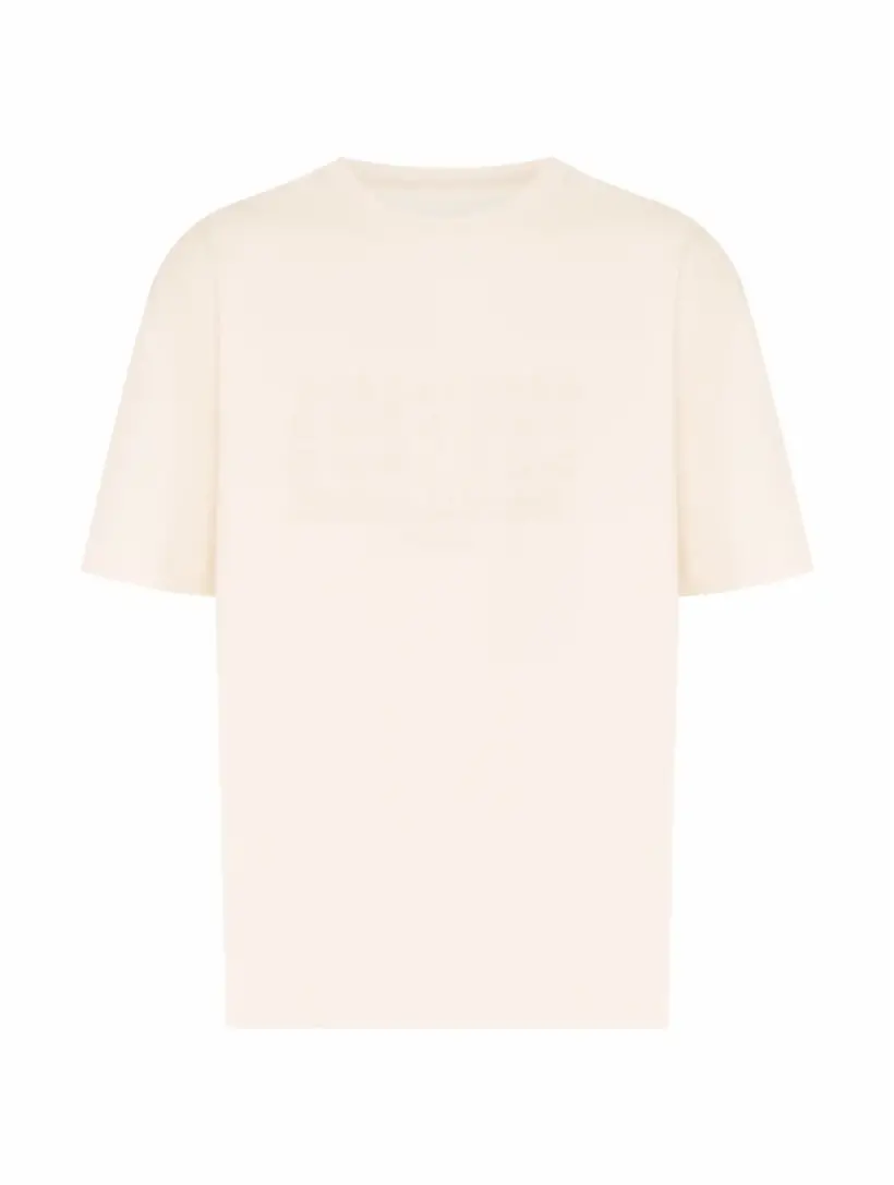 

Хлопковая футболка с логотипом Maison Margiela, бежевый