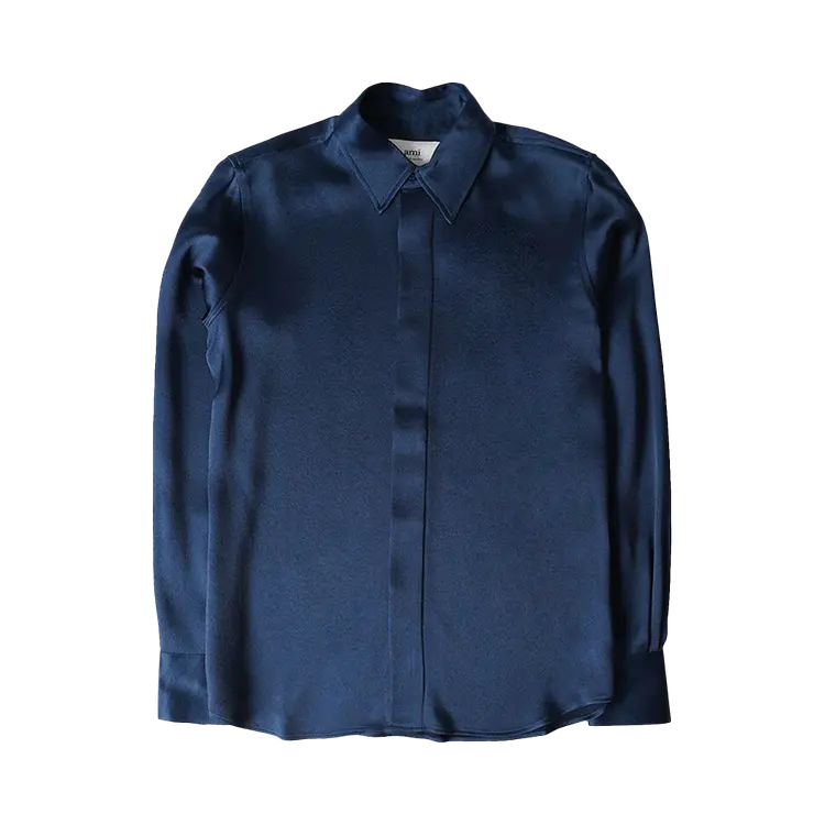 

Рубашка Ami Long-Sleeve 'Nautic Blue', синий