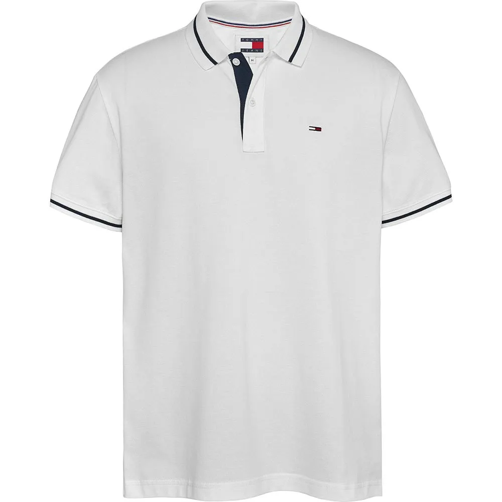 

Поло Tommy Jeans Tipped Stretch, белый
