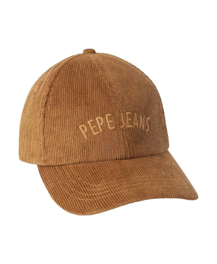 

Вельветовая кепка с вышитым логотипом Pepe Jeans, коричневый