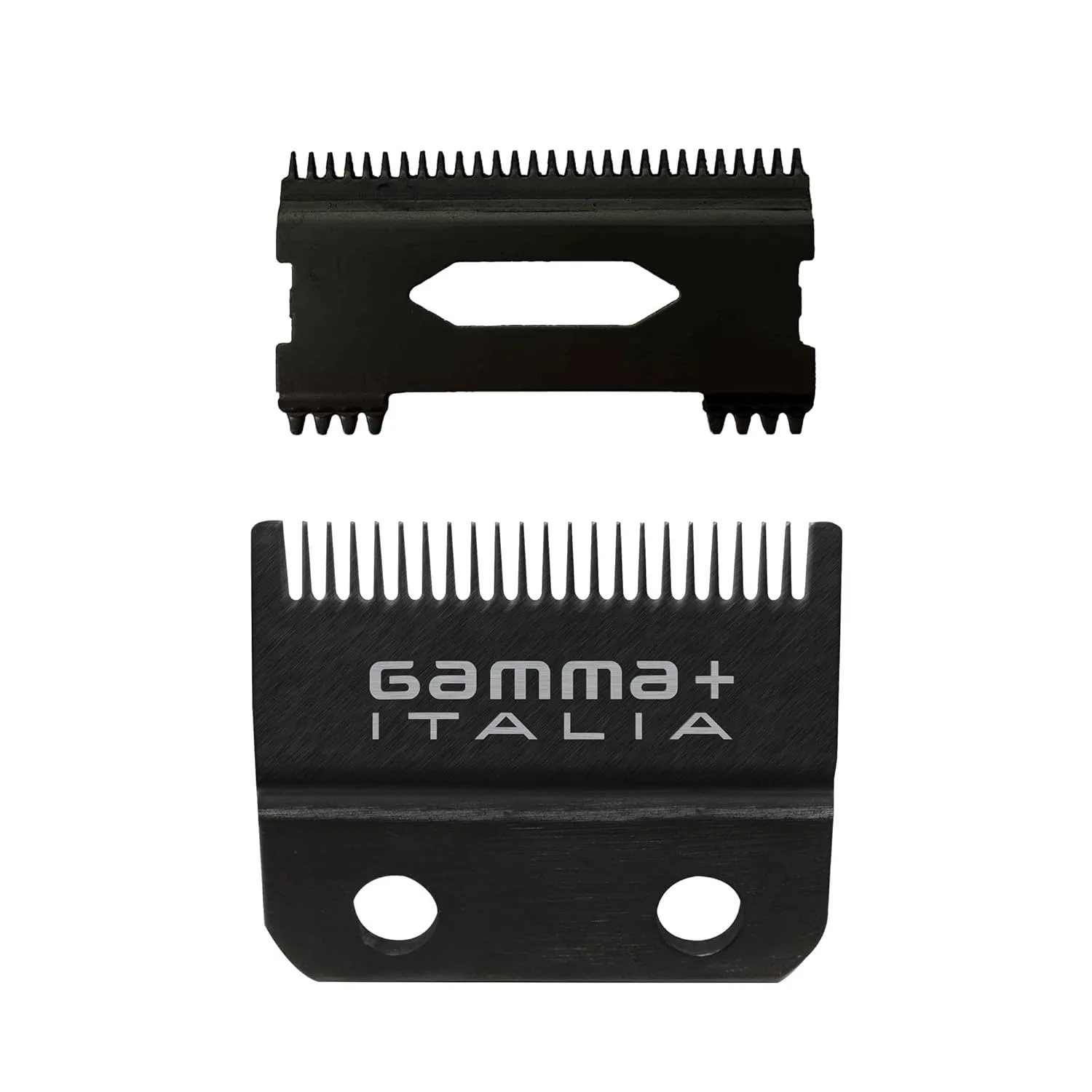 Сменные лезвия для машинки для стрижки волос GAMMA+ с фиксированным подвижным механизмом, покрытие Black Diamond Carbon DLC и золотистый титан.