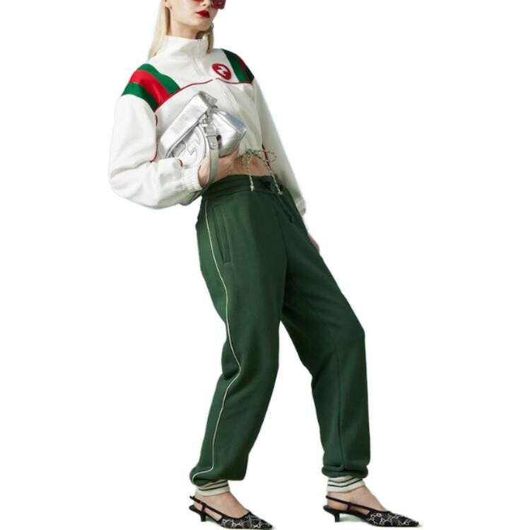 Брюки женские Gucci Повседневные, Премиальный стиль, Зеленый — фото 3