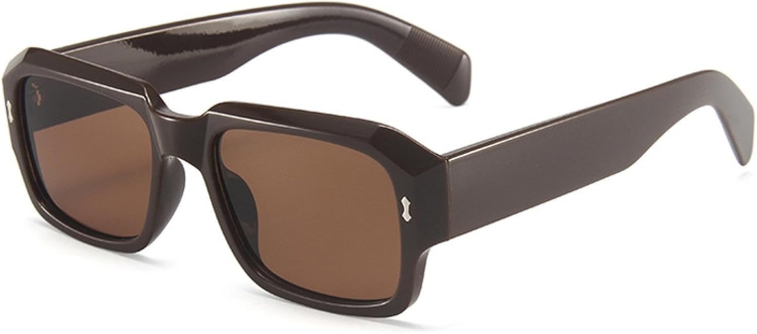 

Модные солнцезащитные очки Polygon для женщин, ретро, ​​с заклепками, желейные, с защитой от УФ-излучения UV400, для мужчин, трендовые, с градиентным эффектом VVTWSSW, Brown Tea