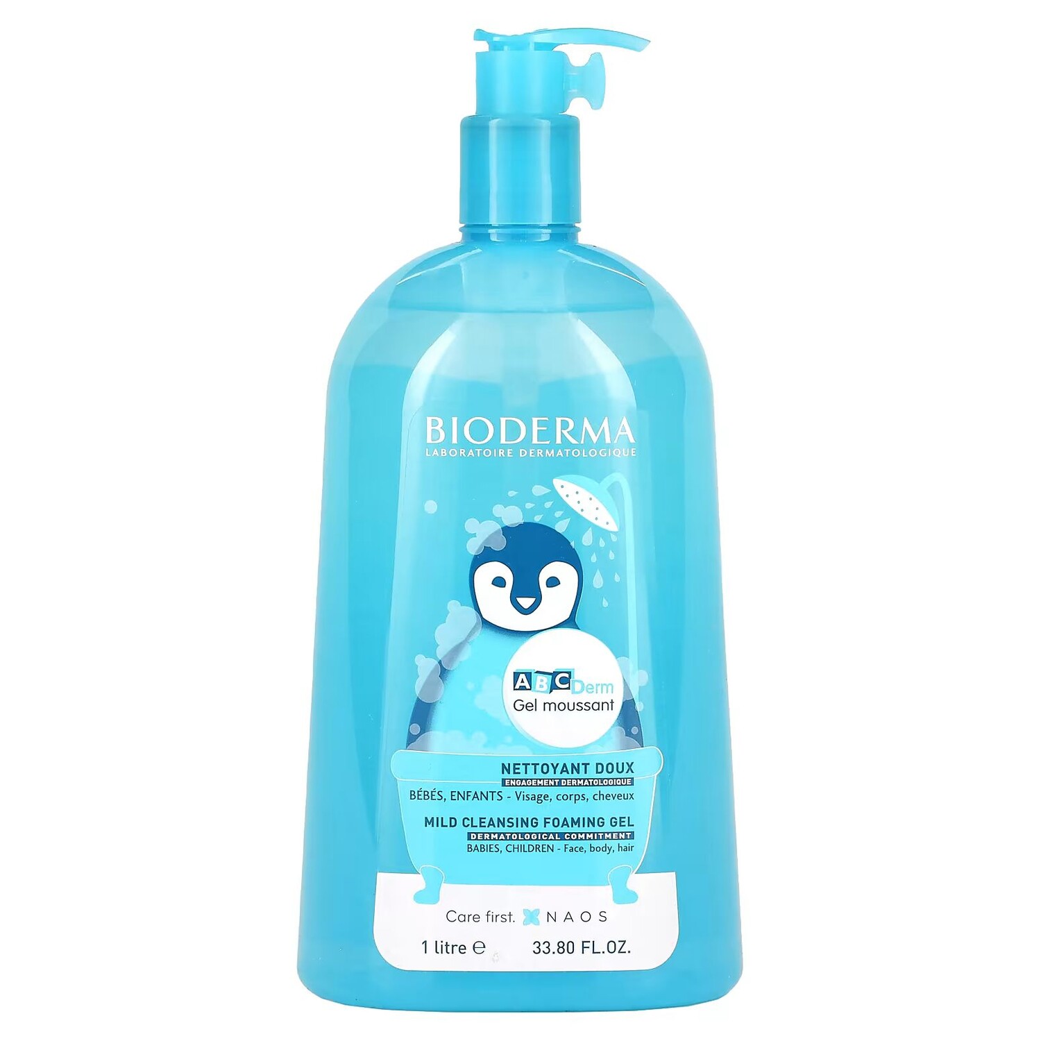 

ABCDerm, мягкий очищающий пенящийся гель, 33,8 жидких унций (1 л) Bioderma